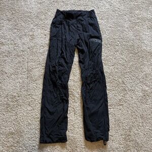 Lululemon Great Wall Lined Pants Black Trousers Sz M High‎ Impact Stretch